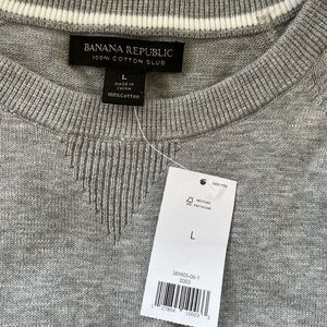 NEW Banana Republic men’s pullover recycled cotton knit sweater